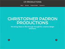 Tablet Screenshot of christopherpadronproduction.com